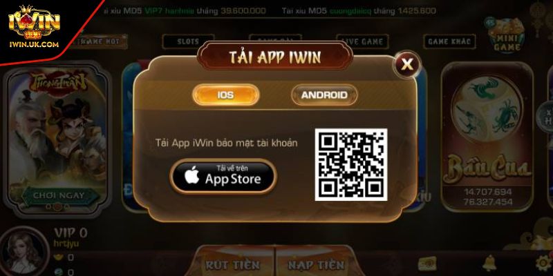 Tải App iwin 1 Tải app IWIN có thiết kế tối giản, mang đậm tính hiện đại